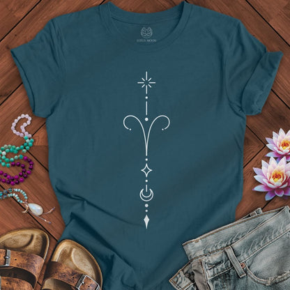 Minimalist Aries Tee Deep Teal