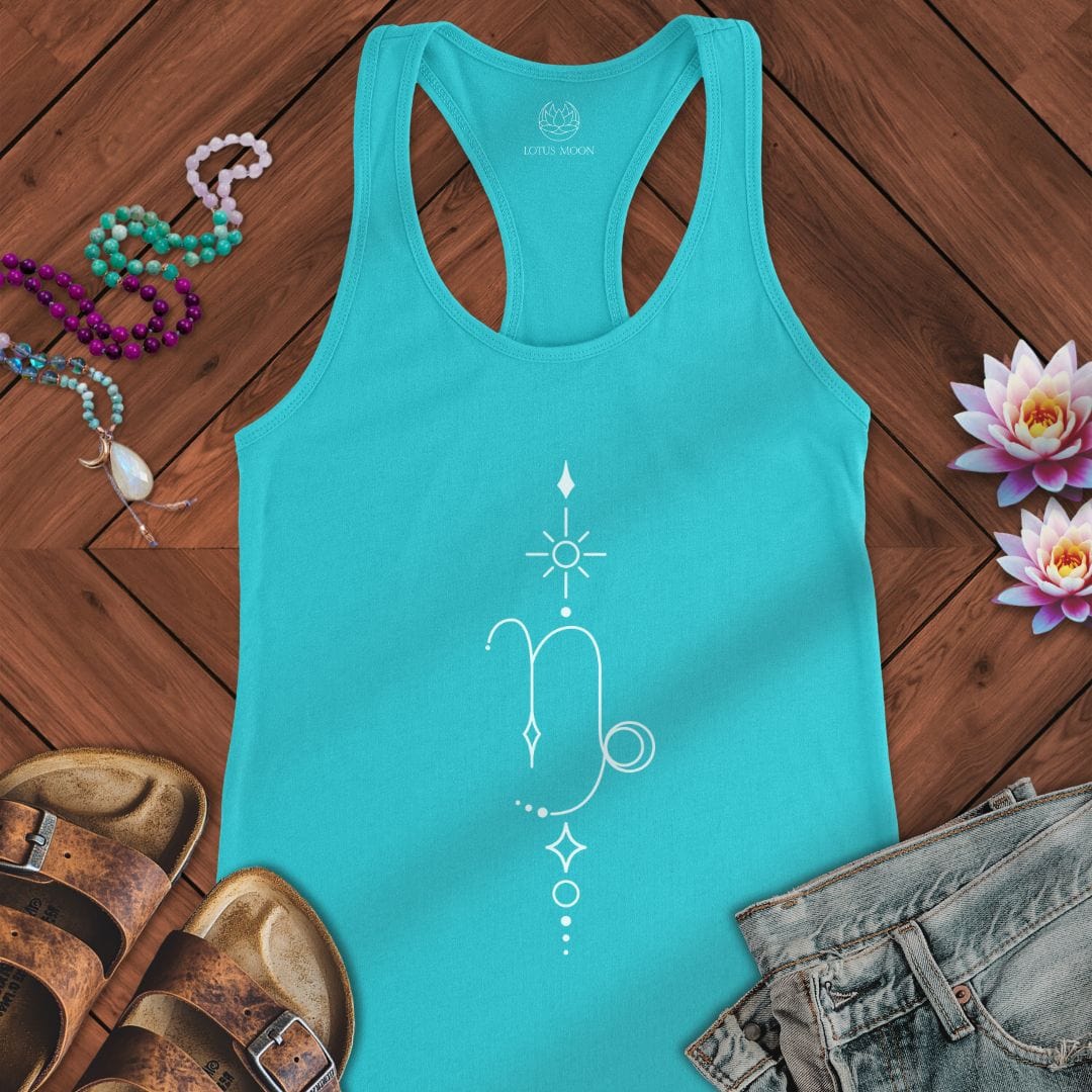 Minimalist Capricorn Tank Solid Tahiti Blue