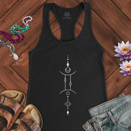 Minimalist Gemini Tank Solid Black