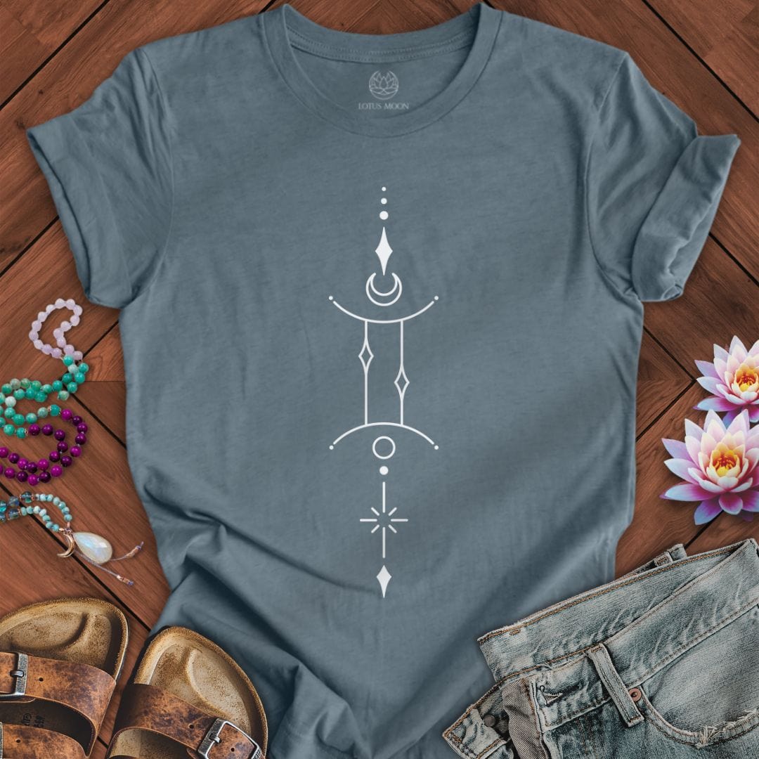Minimalist Gemini Tee Heather Slate