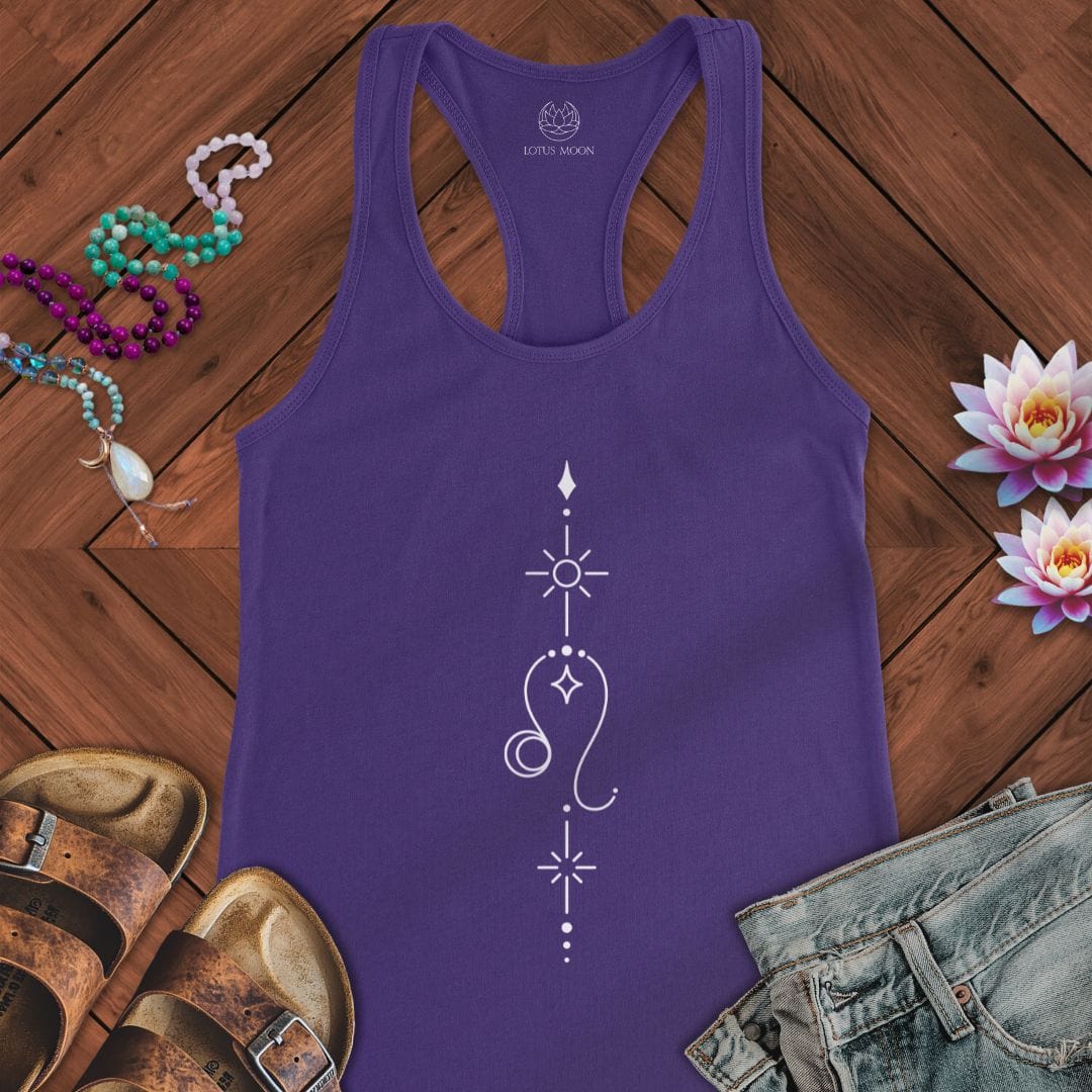Minimalist Leo Tank Solid Purple Rush