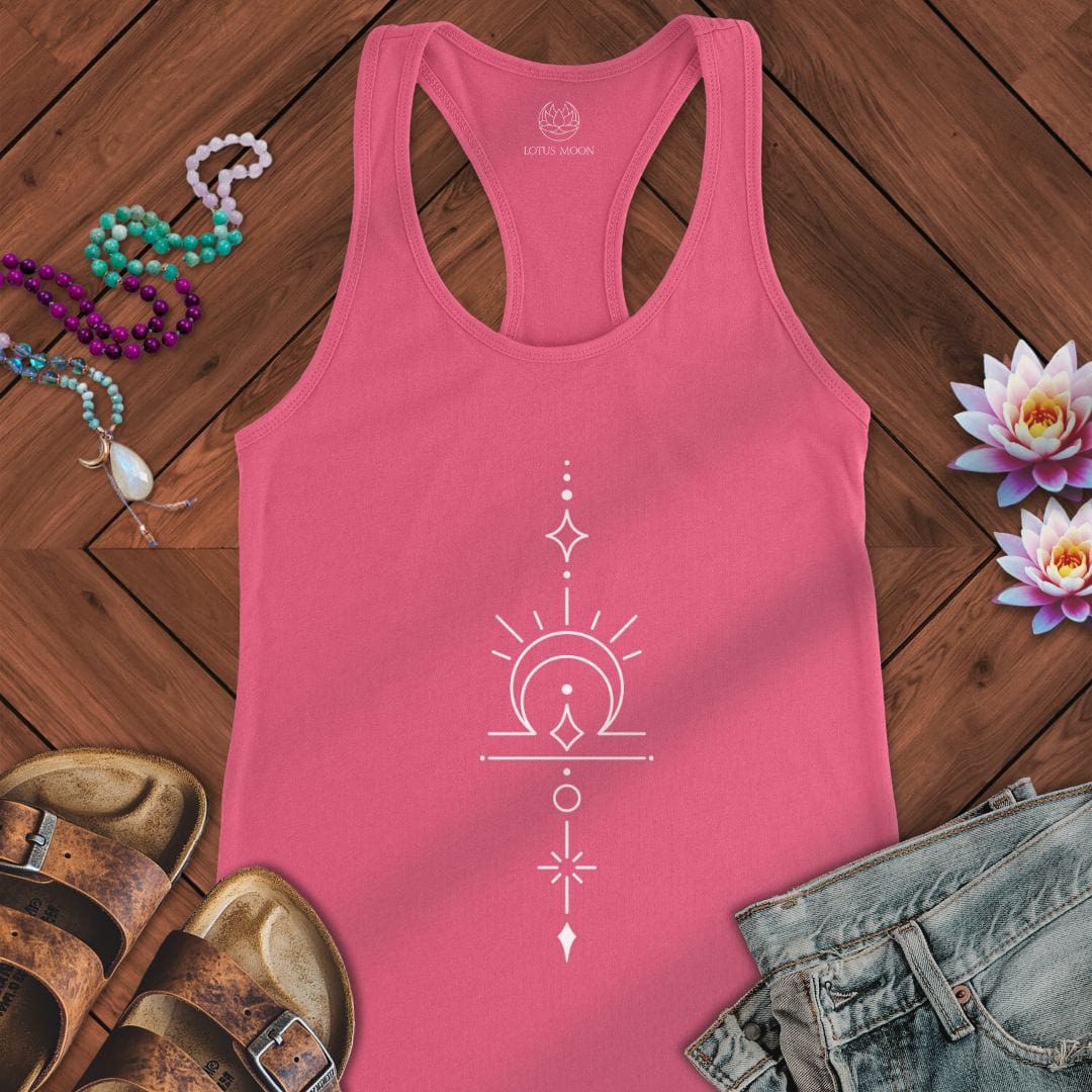 Minimalist Libra Tank Solid Hot Pink