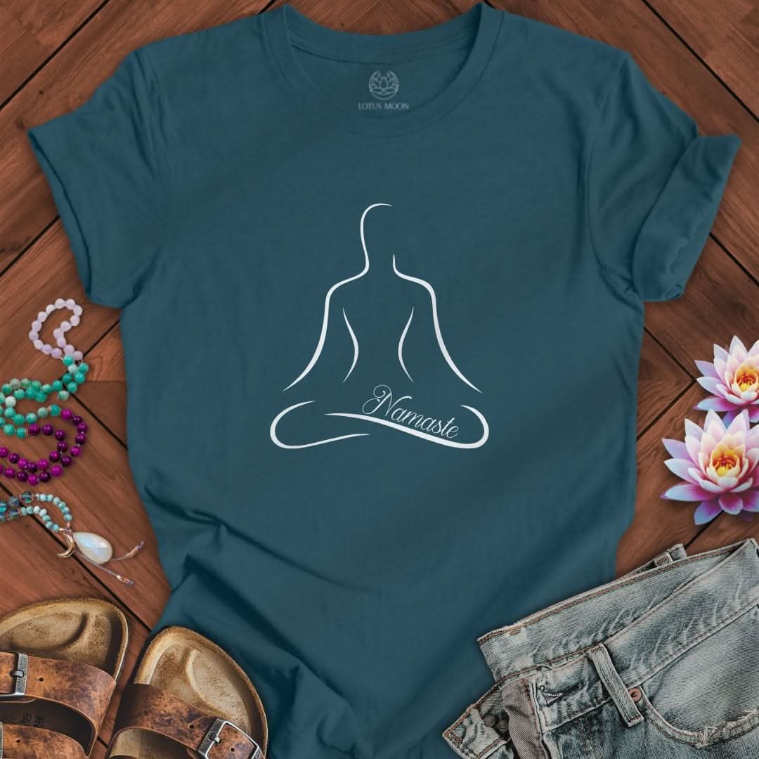 Minimalist Namaste Tee Deep Teal
