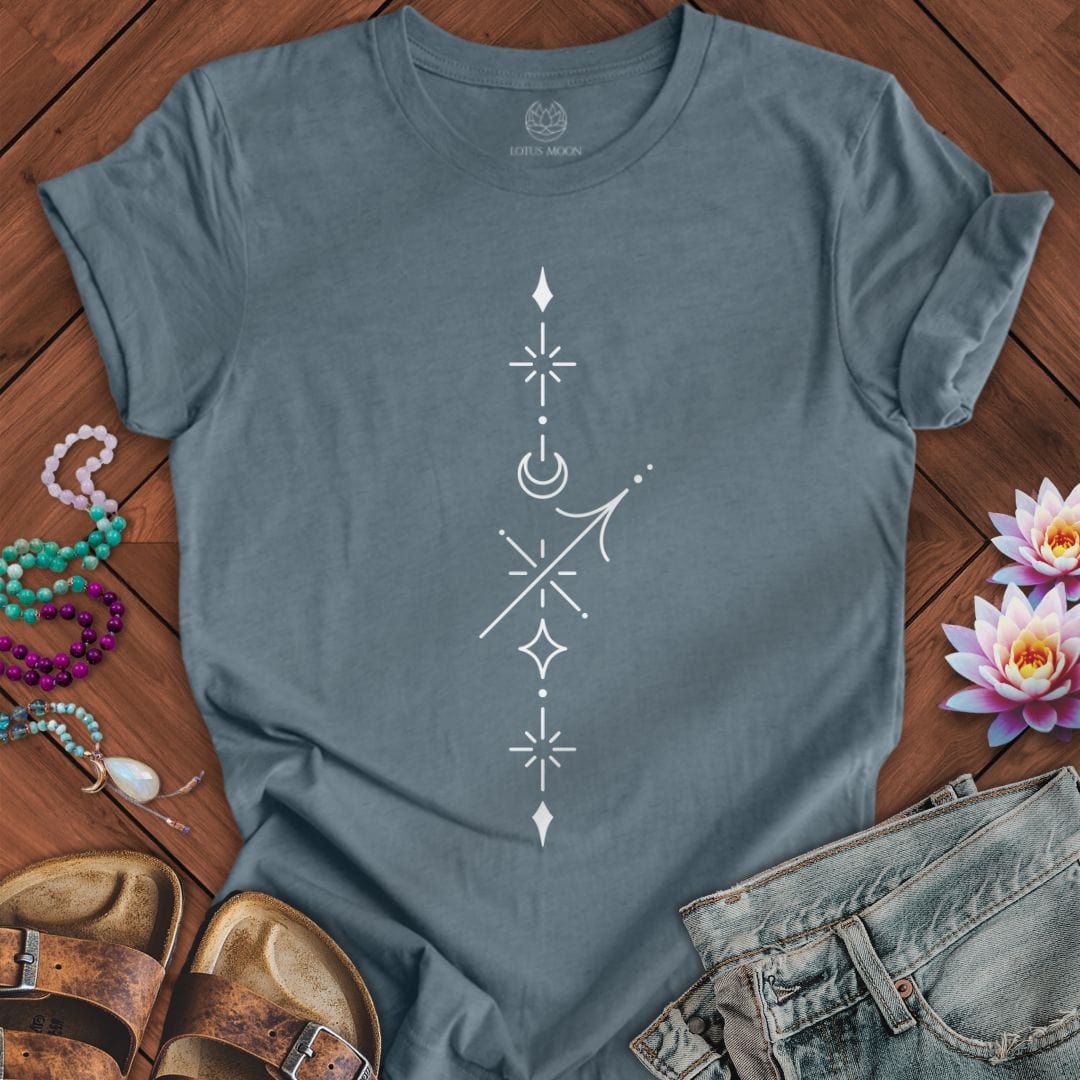 Minimalist Sagittarius Tee Heather Slate