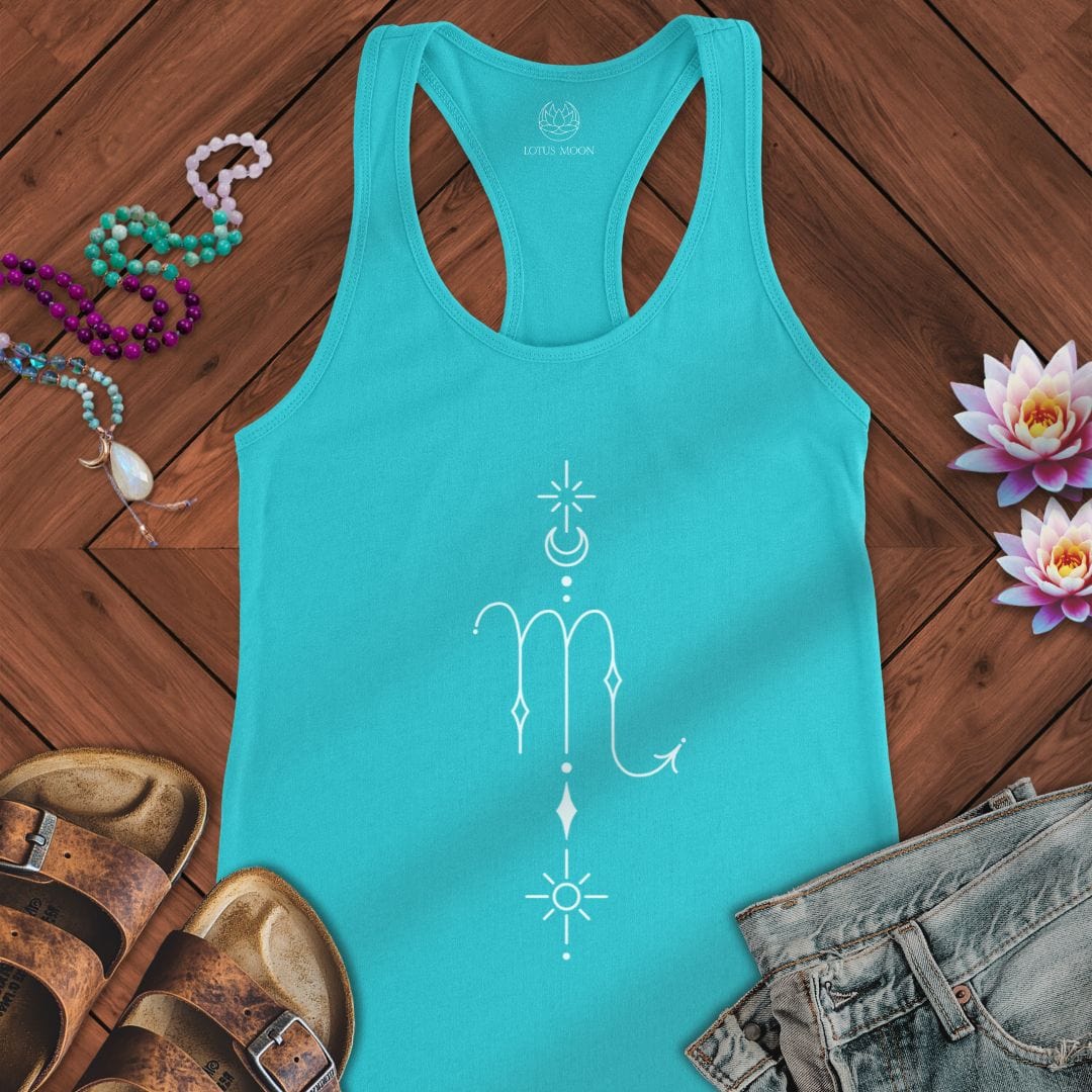 Minimalist Scorpio Tank Solid Tahiti Blue