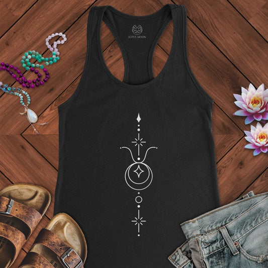 Minimalist Taurus Tank Solid Black
