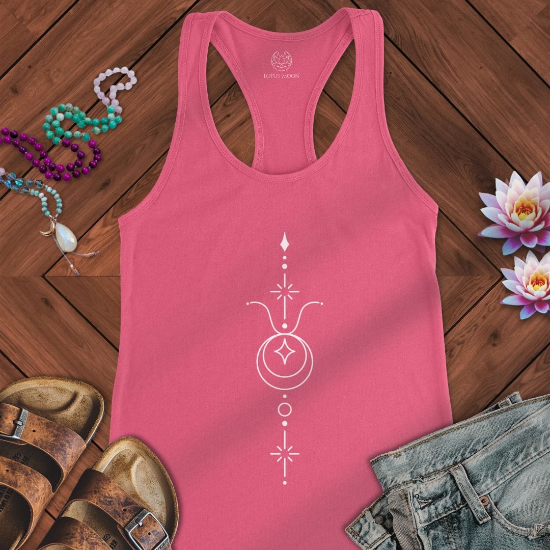 Minimalist Taurus Tank Solid Hot Pink