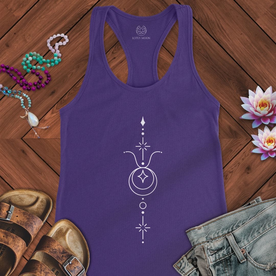 Minimalist Taurus Tank Solid Purple Rush