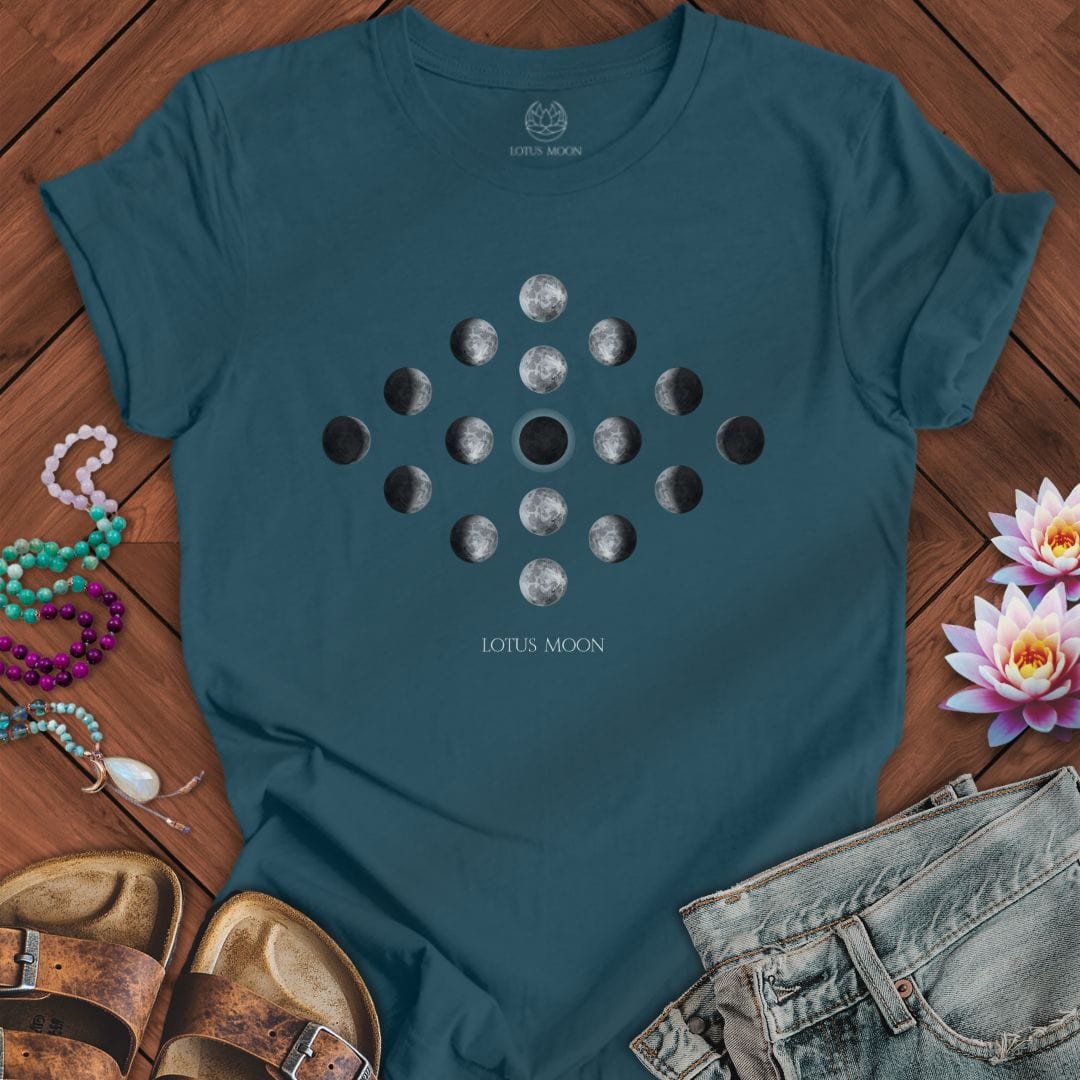 Moon Phase Diamond Tee Deep Teal