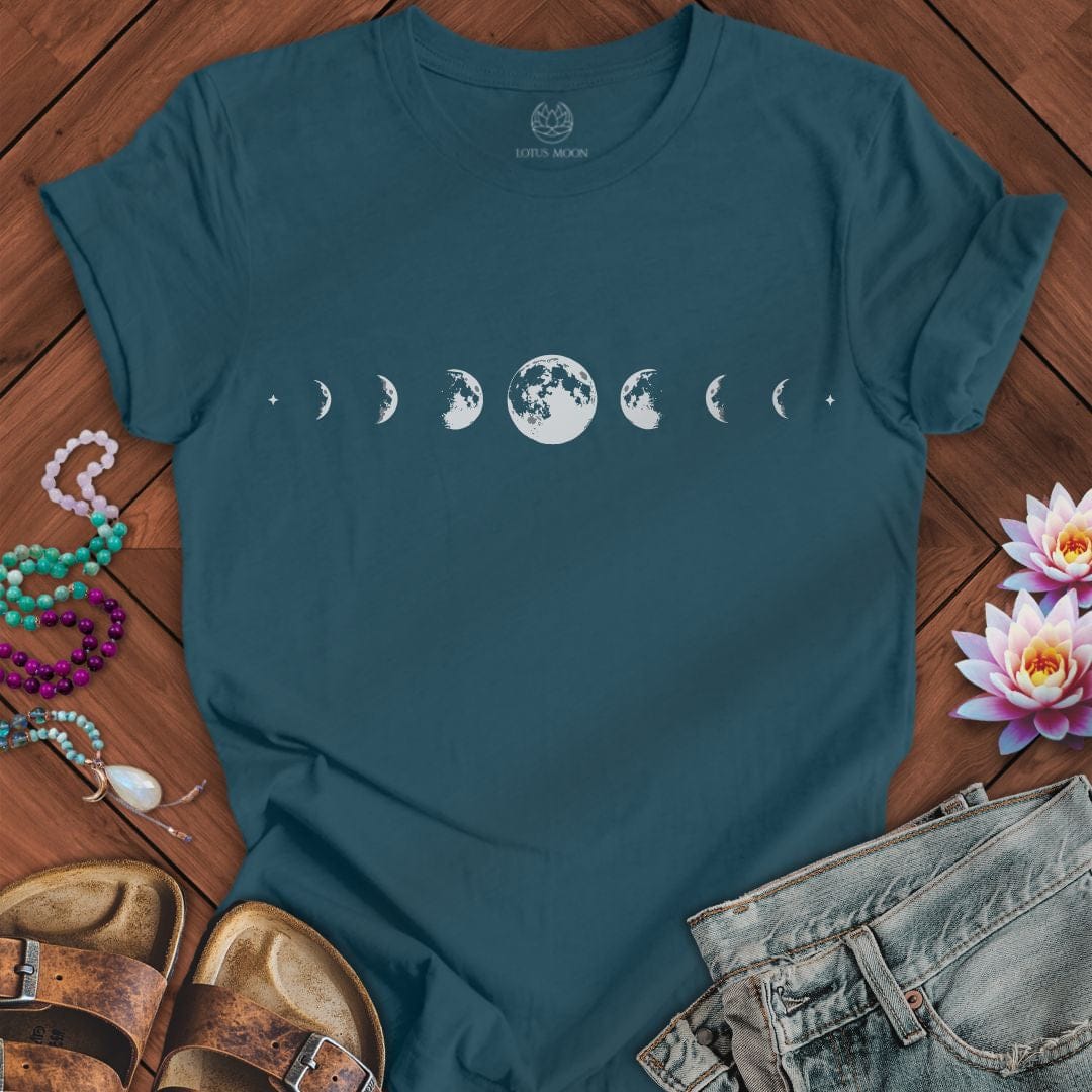 Moon Phases Tee Deep Teal