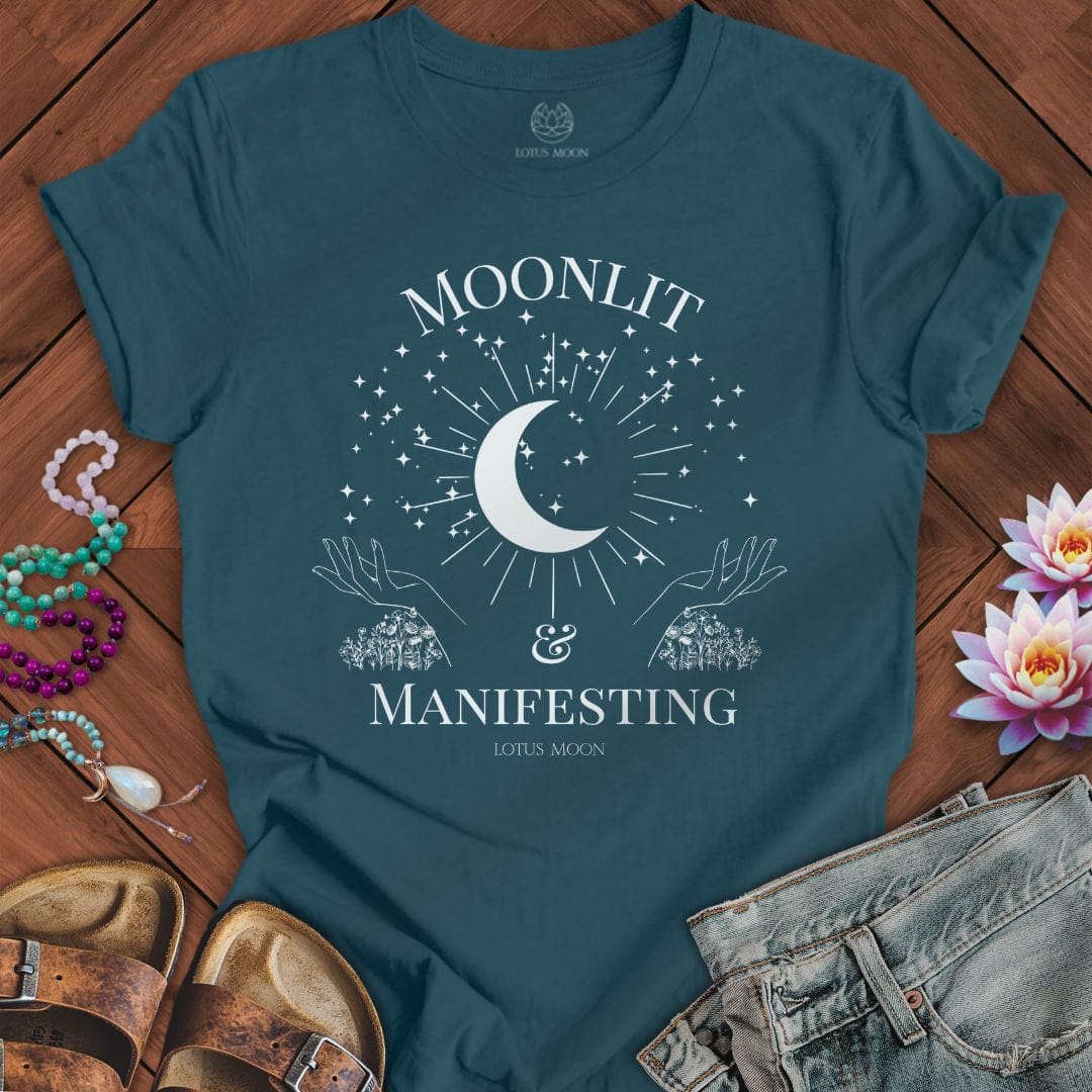 Moonlit Manifesting Tee Deep Teal