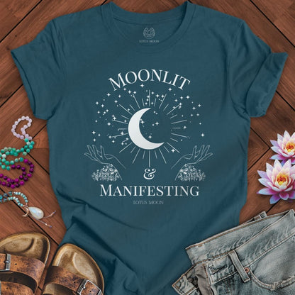 Moonlit Manifesting Tee Deep Teal