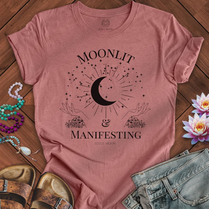 Moonlit Manifesting Tee Heather Mauve