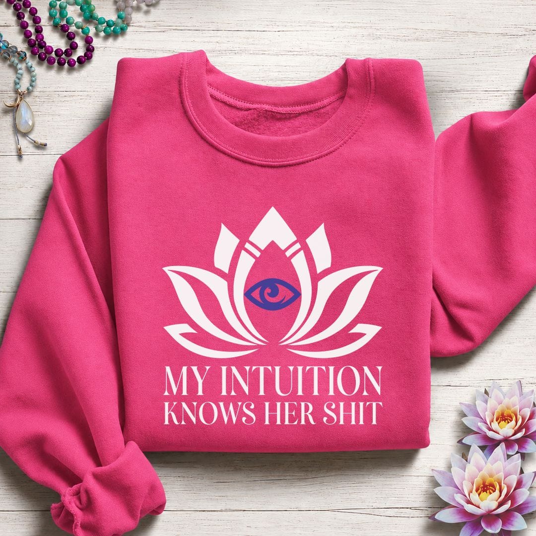 Printify Sweatshirt My Intuition Sweatshirt Heliconia / S