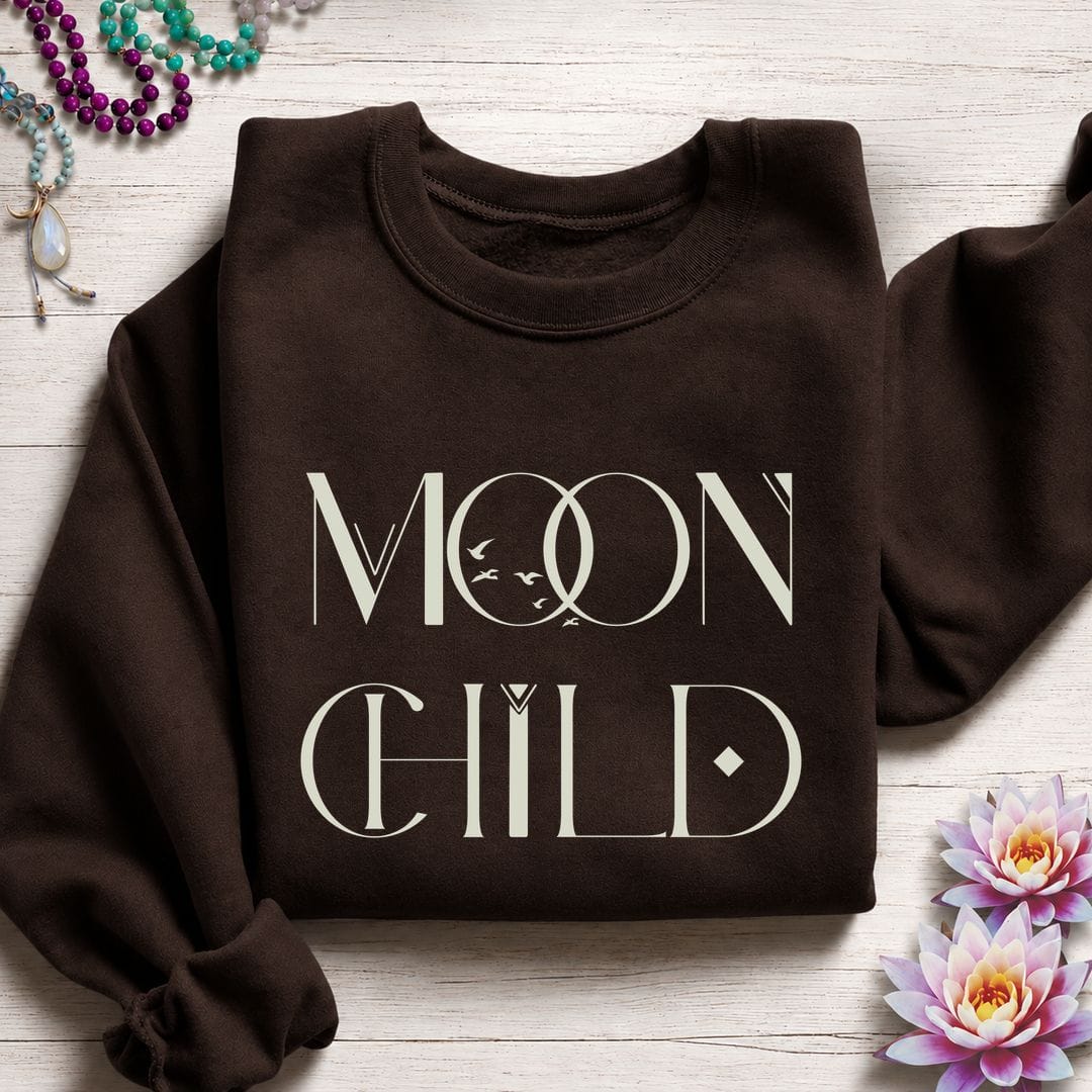 Mystic Moon Child Sweatshirt Dark Chocolate