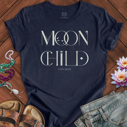 Mystic Moon Child Tee Int. Heather Midnight Navy
