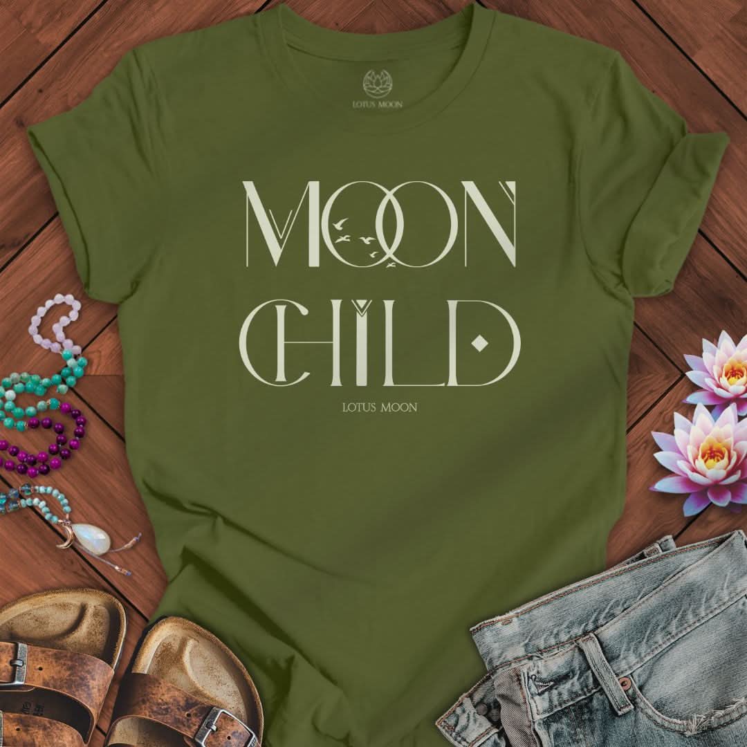 Mystic Moon Child Tee Int. Olive
