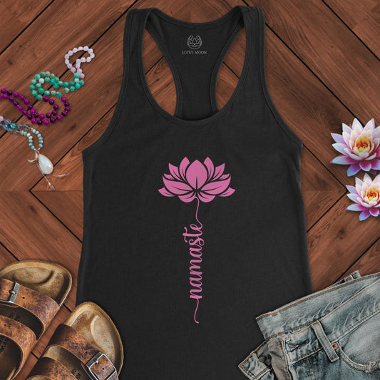 Namaste Stem Lotus Tank Solid Black