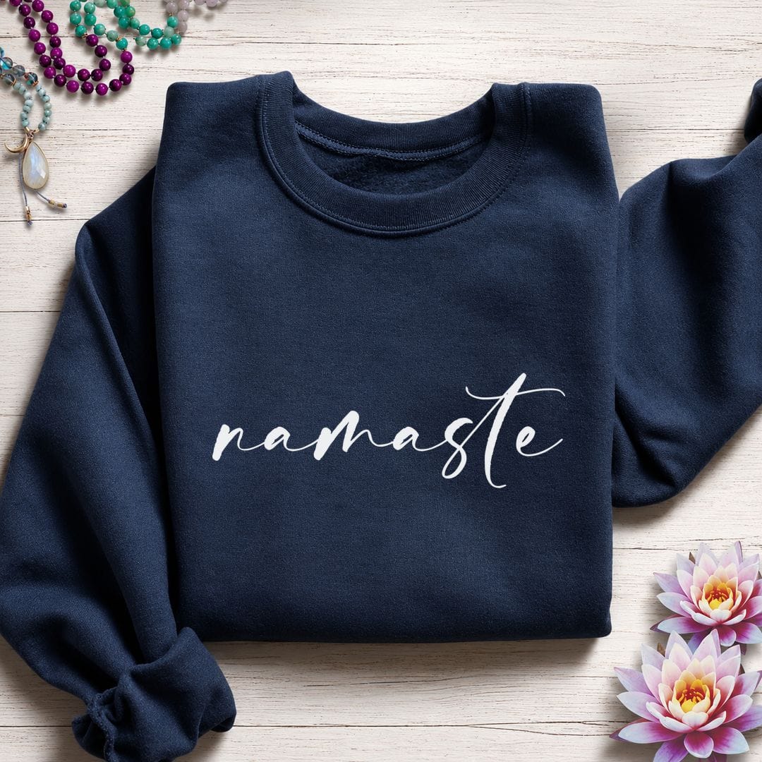 Printify Sweatshirt Namaste Sweatshirt S / Navy