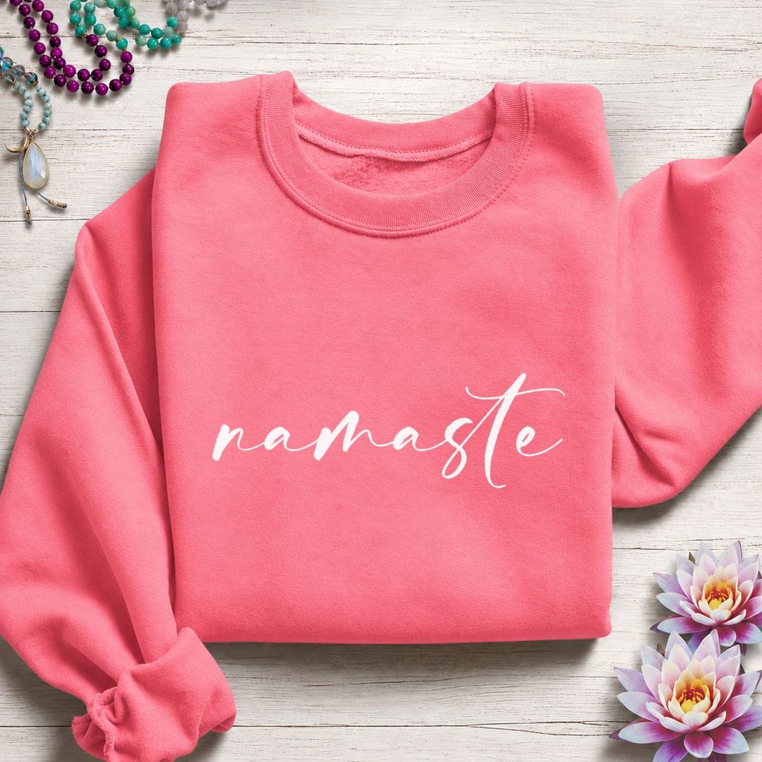 Printify Sweatshirt Namaste Sweatshirt S / Safety Pink