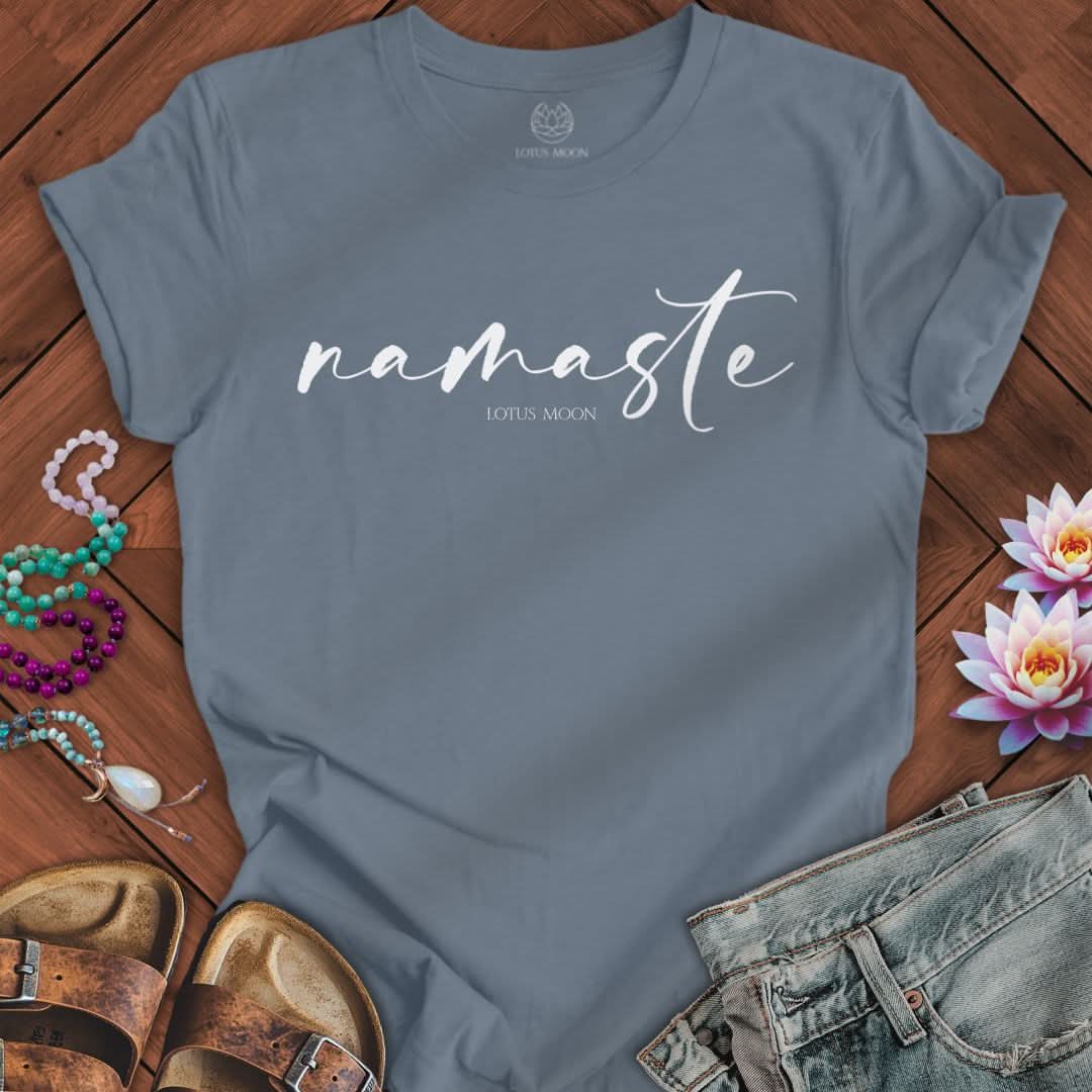 Namaste Tee Steel Blue