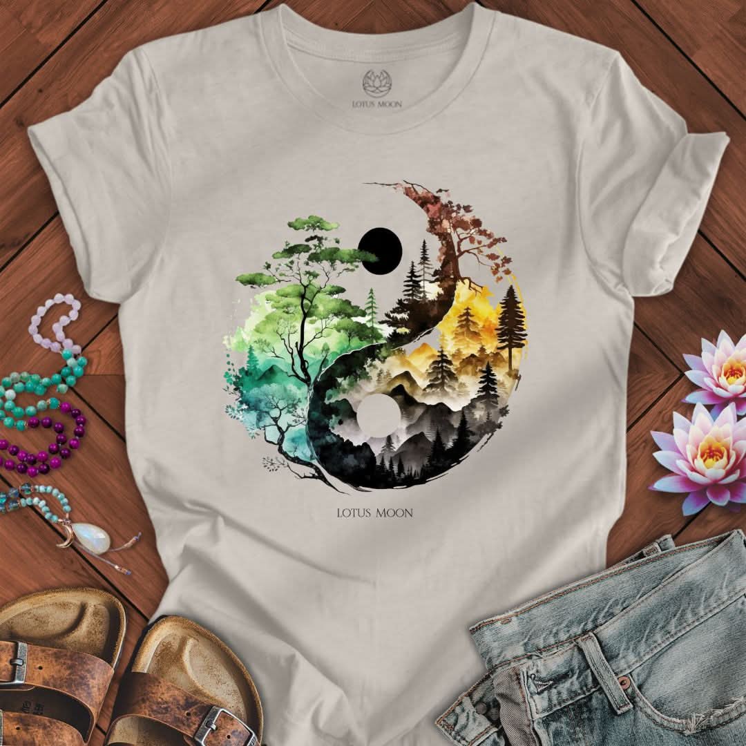 Nature Yin Yang Tee Heather Dust