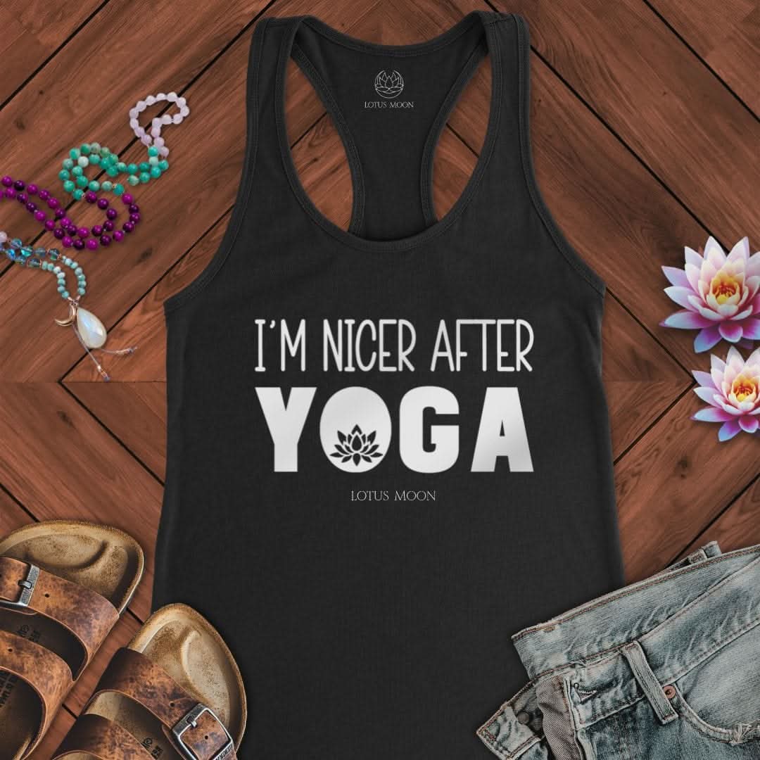 Nicer After Yoga Tank Solid Black