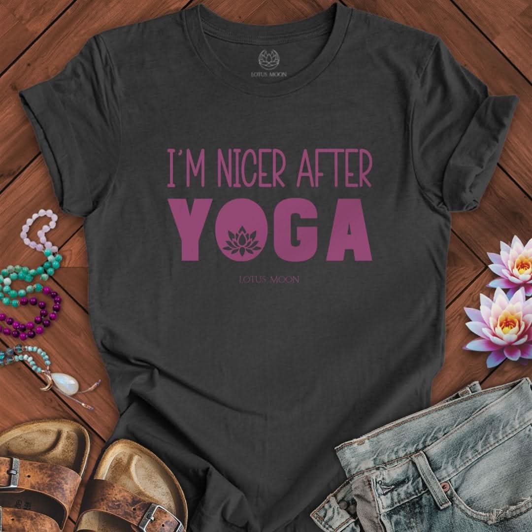 Nicer After Yoga Tee Dark Grey Heather