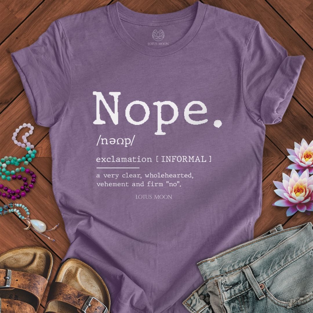 Nope Definition Tee Heather Purple