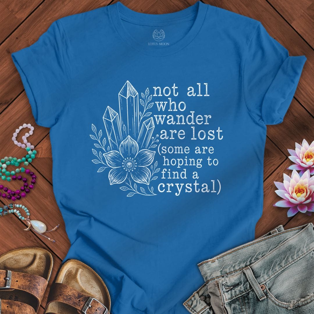 Printify T-Shirt Not All Who Wander Tee Columbia Blue / S