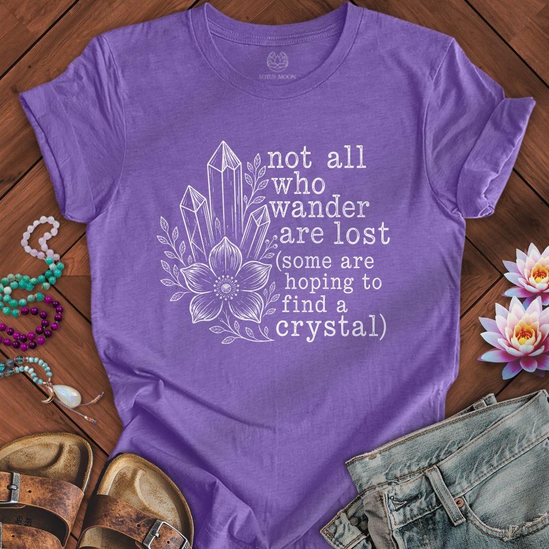 Printify T-Shirt Not All Who Wander Tee Heather Team Purple / S