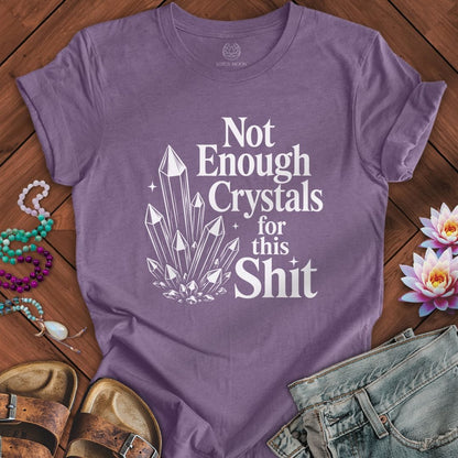 Printify T-Shirt Not Enough Crystals Tee Heather Purple / S