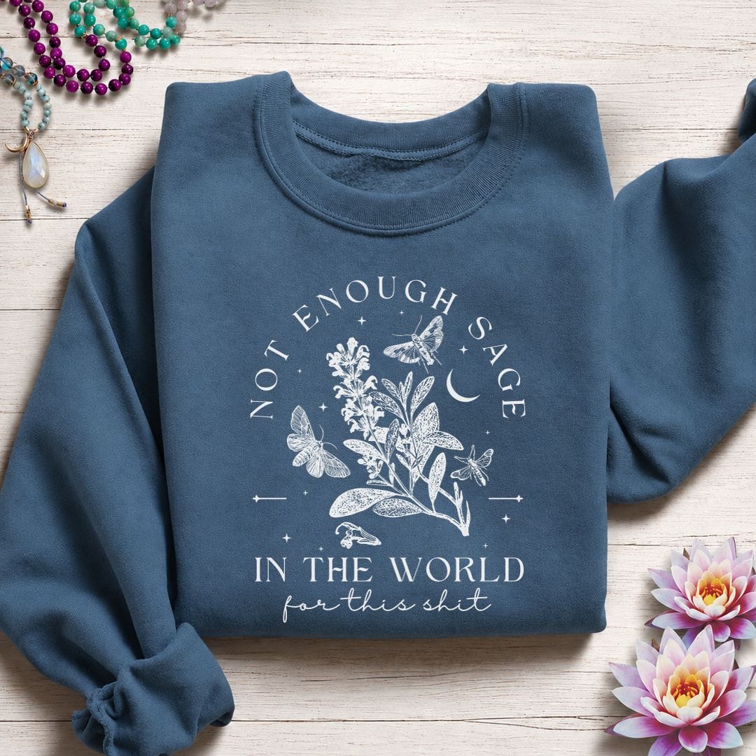 Not Enough Sage Sweatshirt Indigo Blue