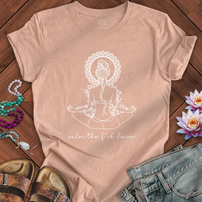 Note to Self Tee Heather Prism Peach