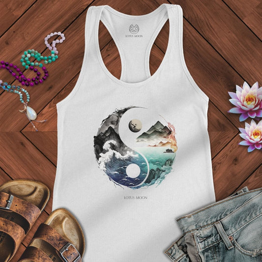 Ocean Yin Yang Tank Solid White
