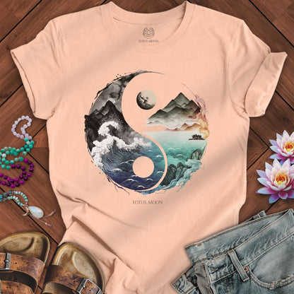 Ocean Yin Yang Tee Peach