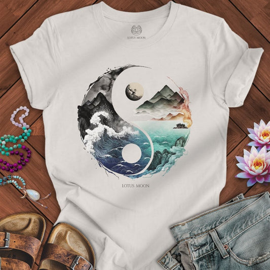 Ocean Yin Yang Tee Vintage White