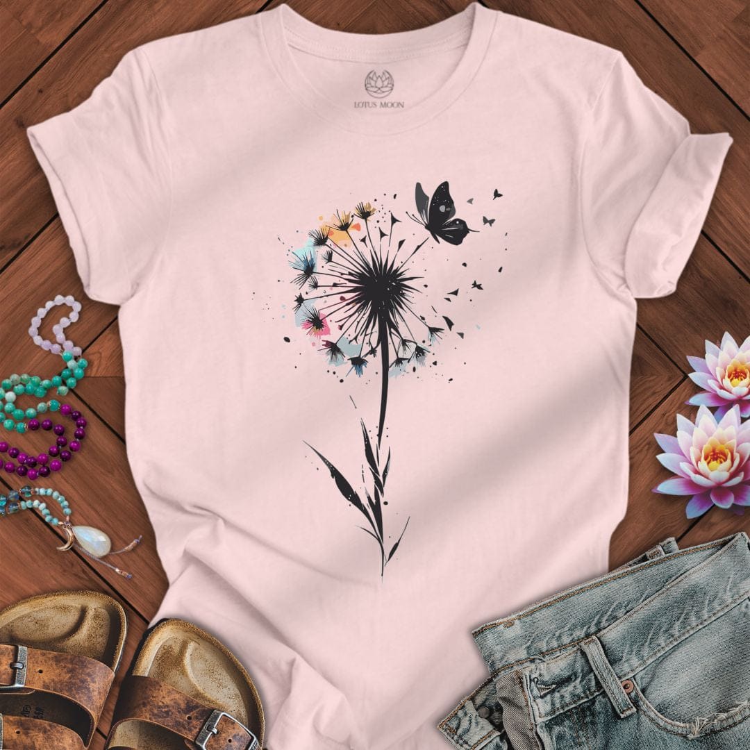 Painted Dandelion Tee Soft Pink