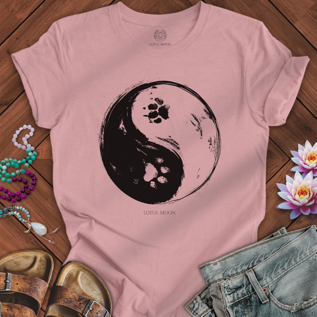 Paw Print Yin Yang Tee Orchid