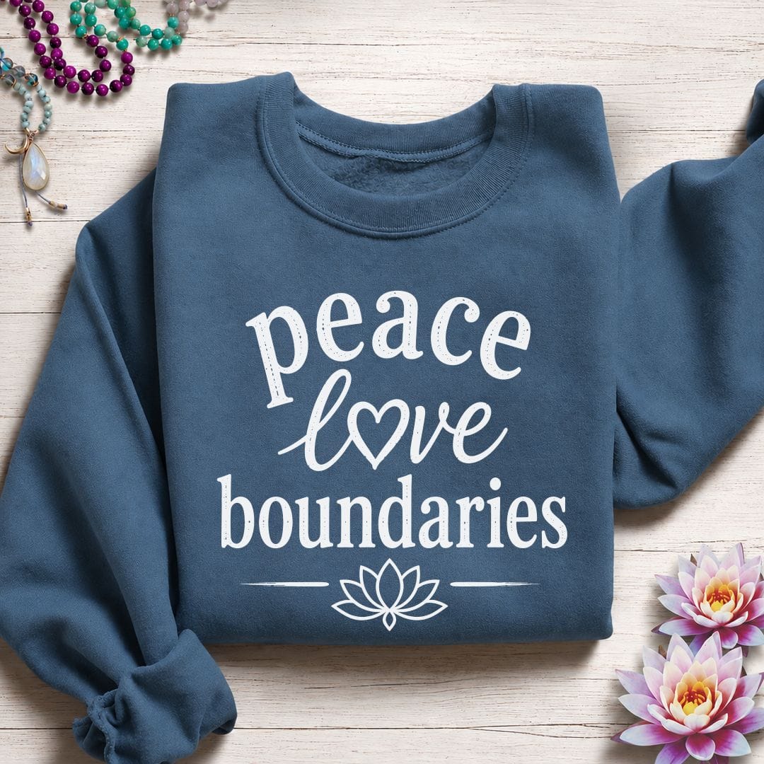 Peace and Boundaries Sweatshirt Indigo Blue