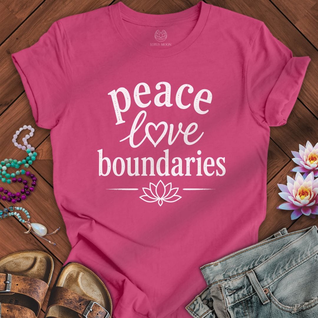 Printify T-Shirt Peace and Boundaries Tee Berry / S