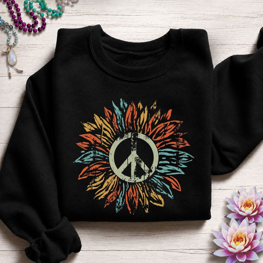 Peaceflower Sweatshirt Black