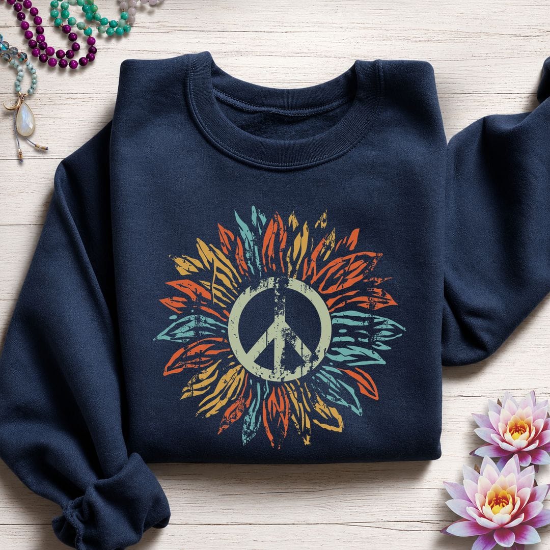 Peaceflower Sweatshirt Navy