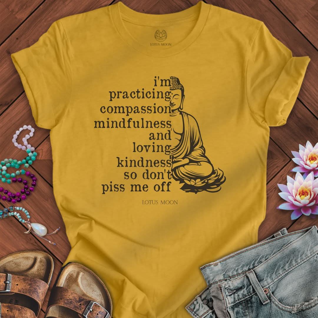 Practicing Compassion Tee Heather Mustard