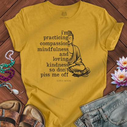 Practicing Compassion Tee Heather Mustard