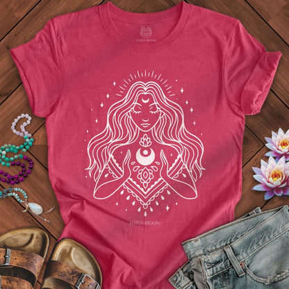 Priestess Tee Heather Raspberry