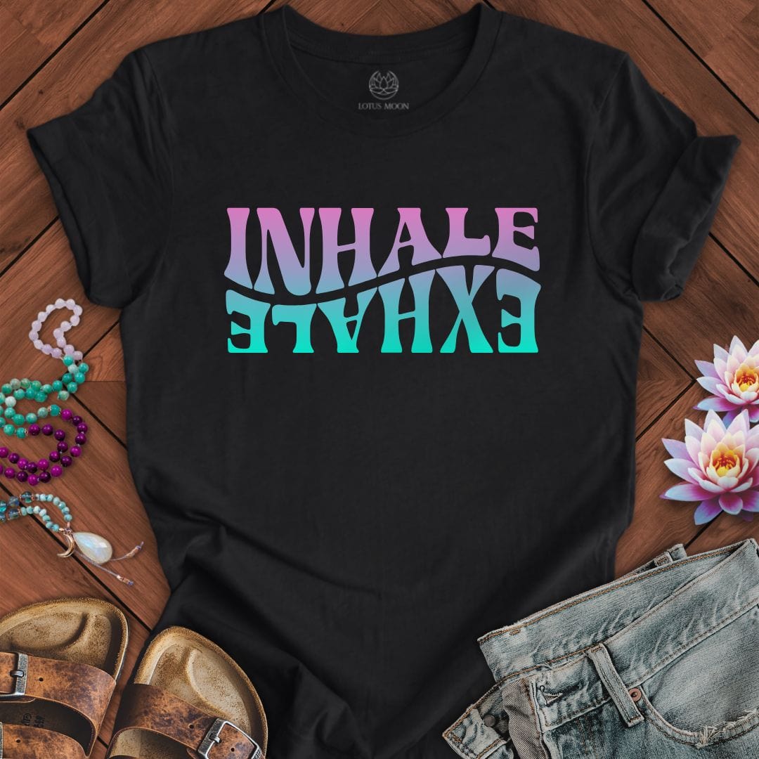 Psychedelic Inhale Exhale Tee Solid Black Blend