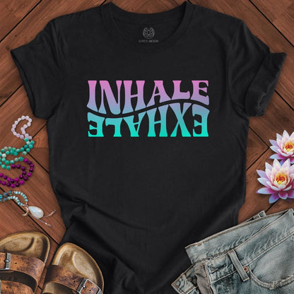Psychedelic Inhale Exhale Tee Solid Black Blend