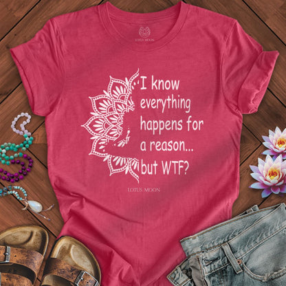 Questioning Fate Tee Heather Raspberry