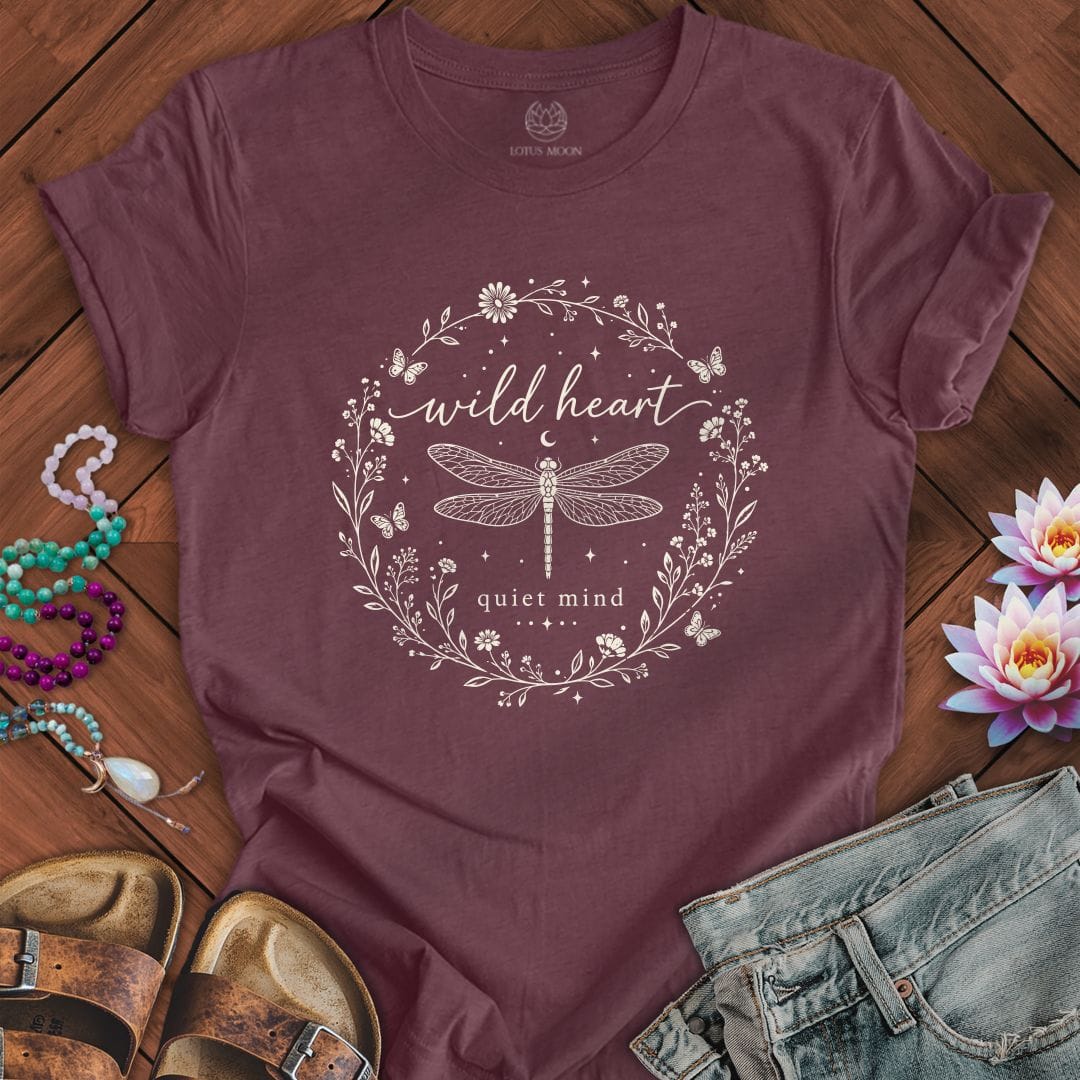 Quiet Wild Tee Heather Maroon